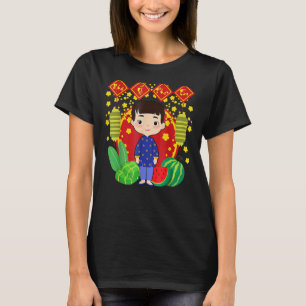 Lunar vietnamesisk nyåring Nhu Y Phat Tai Kids Red T Shirt