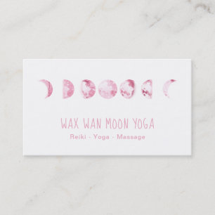 *~* Lunar Wan Vax Fullt Rosa Måne Phases Luna Visitkort