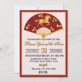 Lunar Year of the Horse New Years Eve Party Inbjudningar