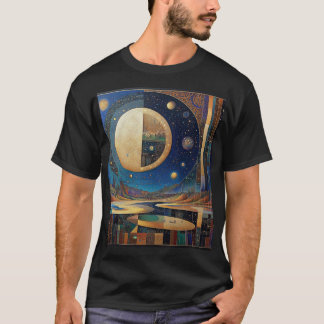 Lunära reflektioner: Majestic Måne och Celestial T Shirt