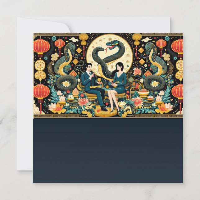 Lunäråret för ormen 2025! julkort (Framsida)