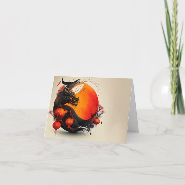 Lunaråret i draken kort (Framsida)