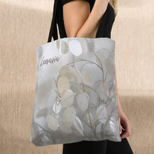 Lunaria Silver Dollar Blommigt Personlig Tygkasse