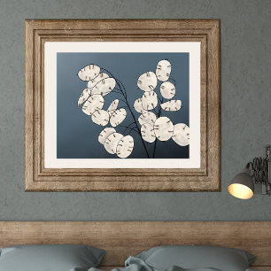 Lunaria Silver-dollarmyntverkets utskrift Poster