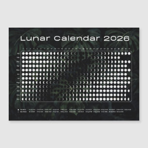 Lunarkalender 2026 Månfaser Diagram
