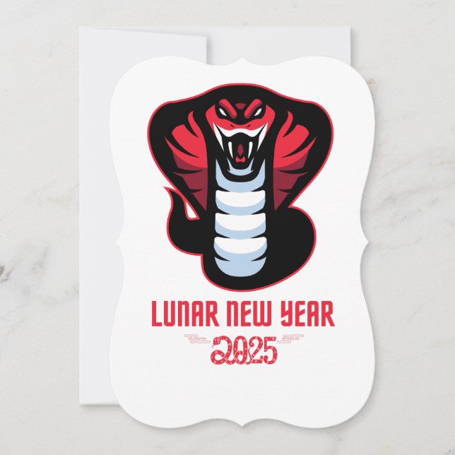 Lunärt nyår 2025 inbjudningar (Framsida)