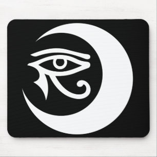 LunaSees logotyp Mousepad (vit/blåtiran) Musmatta
