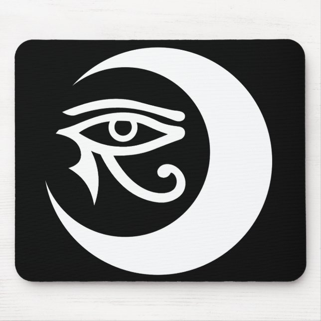 LunaSees logotyp Mousepad (vit/blåtiran) Musmatta (Framsidan)