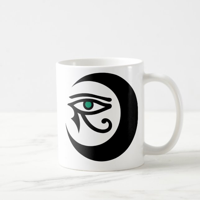 LunaSees logotypmugg (svarten med jadeirisen) Kaffemugg (Höger)