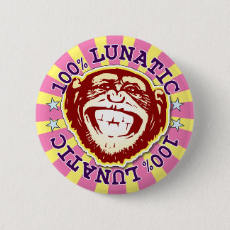 Lunatic 100% Lunatic Funky Monkey Badge Knapp