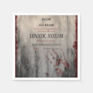 Lunatic Asyl Halloween Födelsedag Pappersservett