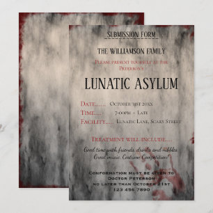 Lunatic Asylum Halloween Inbjudningar