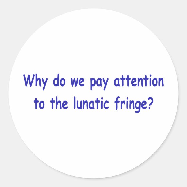 Lunatisk fringe runt klistermärke (Framsida)