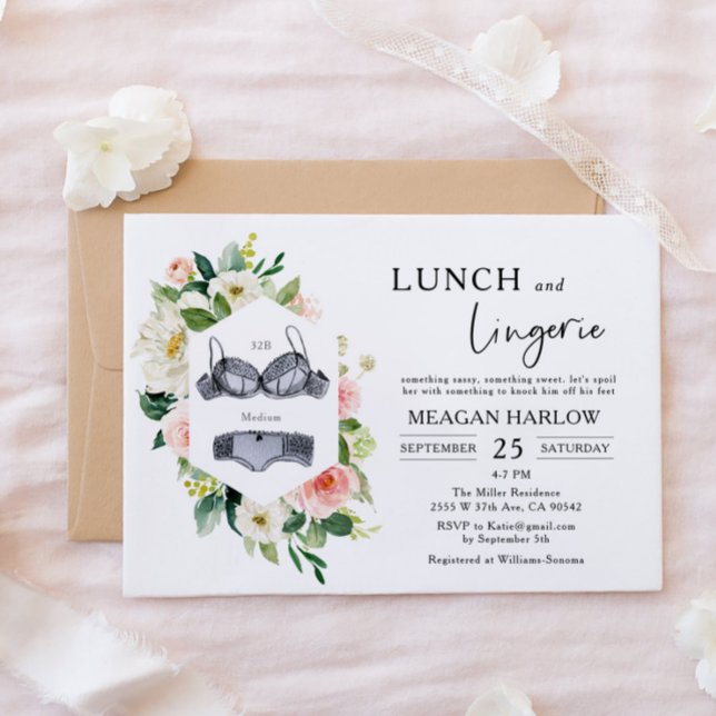 Lunch and Lingerie Möhippa Brunch Inbjudningar (Skapare uppladdad)