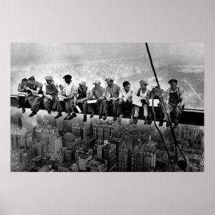 Lunch Atop A Skyscraper 1932 NYC Ironworking Large Poster