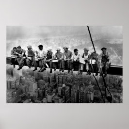 Lunch Atop A Skyscraper 1932 NYC Järnarbetare Stor Poster
