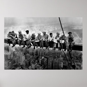 Lunch Atop A Skyscraper 1932 NYC Järnarbetare Stor Poster
