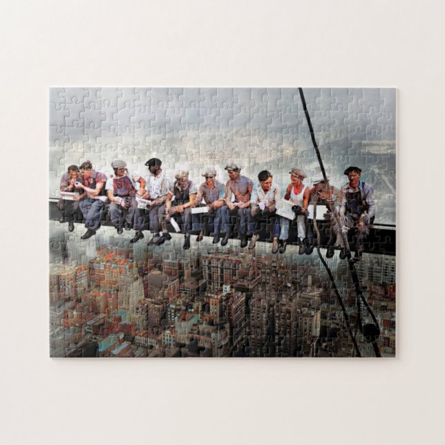 Lunch Atop A Skyscraper C1932 Färg Redux Pussel (Horisontell)