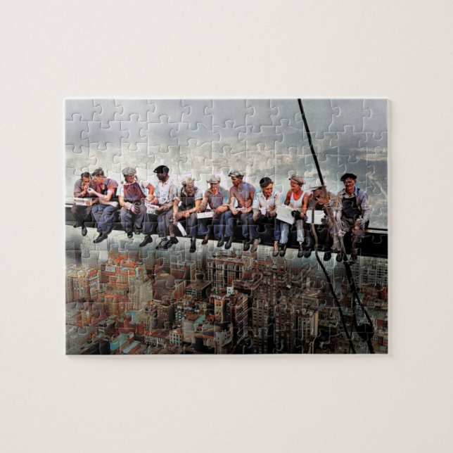 Lunch Atop A Skyscraper C1932 Färg Redux Pussel (Horisontell)