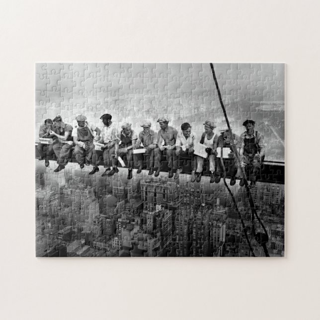 Lunch Atop A Skyscraper C1932 New York Ironworkers Pussel (Horisontell)