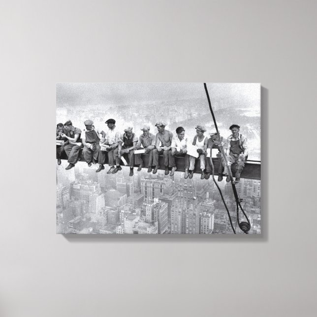 Lunch Atop A-Skyscraper Canvastryck (Framsida)