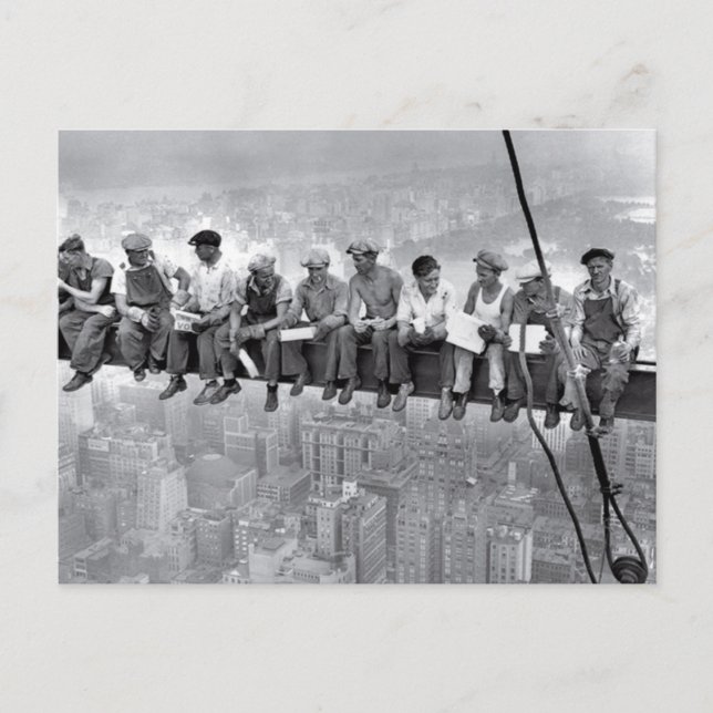 Lunch Atop A-Skyscraper Vykort (Framsida)