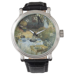 Lunch av Claude Monet, Vintage Impressionism Armbandsur
