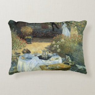 Lunch av Claude Monet, Vintage Impressionism Prydnadskudde