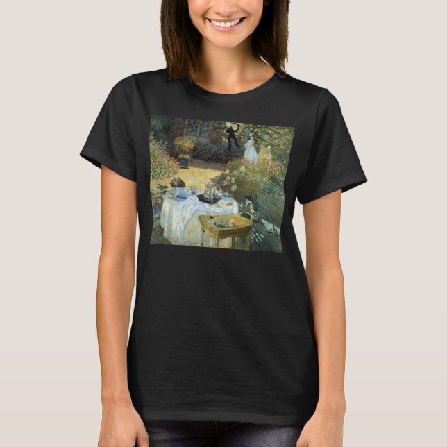 Lunch av Claude Monet, Vintage Impressionism Tee (Framsida)