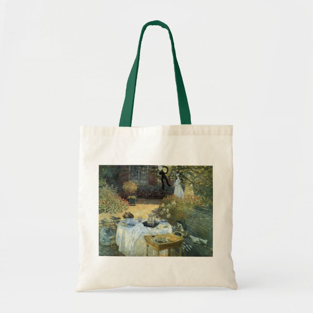 Lunch av Claude Monet, Vintage Impressionism Tygkasse (Framsidan)
