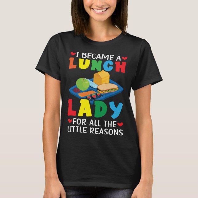 Lunch Boss Cafeteria Worker Lady Cook Lunch Lady T Shirt (Framsida)