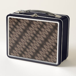 Lunch Box - Brown Snakeskin Mönster