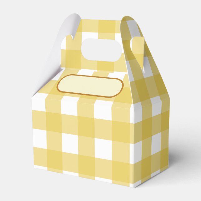Lunch Box Vichy jaune clair Presentaskar (Framsidan Sidan)