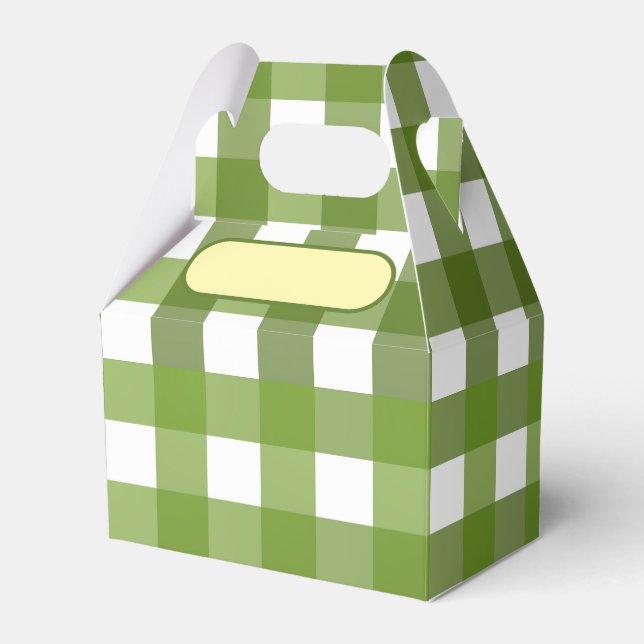 Lunch Box Vichy vert  Presentaskar (Framsidan Sidan)