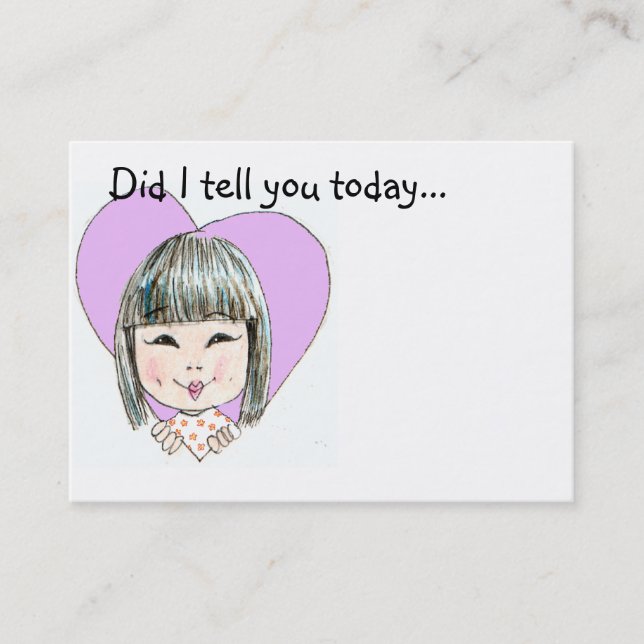 Lunch boxas kärlek noterar - skräddarsy visitkort (Framsida)