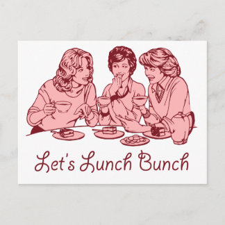 Lunch Bunch 50's retro Graphics Vykort