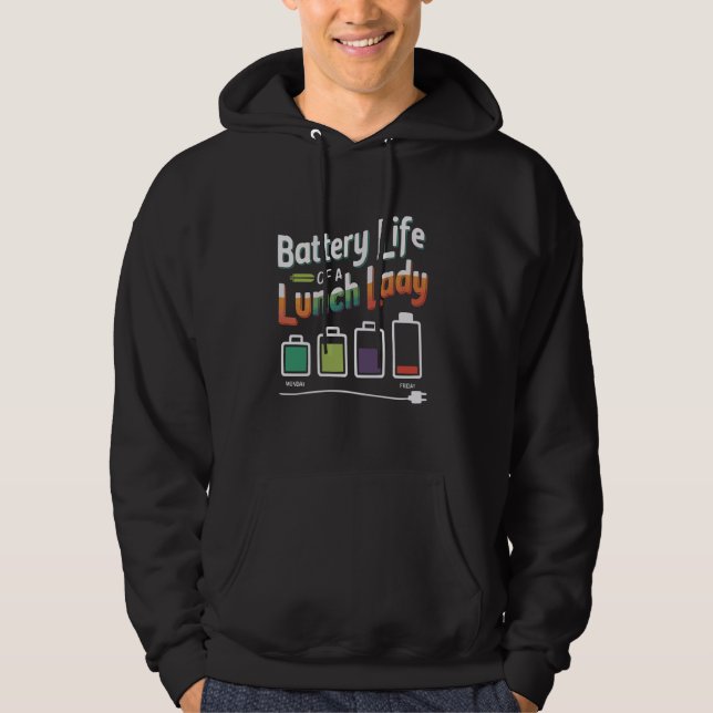 Lunch Chef Cafeteria Worker Dam Cook Lunch Dam 2 Hoodie (Framsida)