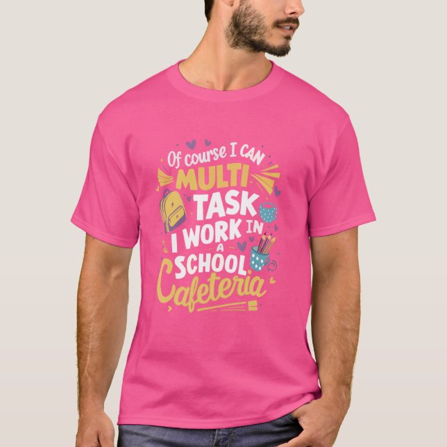 Lunch Chef Cafeteria Worker Dam Cook Lunch Dam T Shirt (Framsida)