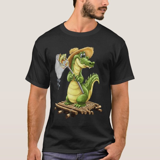 Lunch Crokodile Stil T Shirt (Framsida)