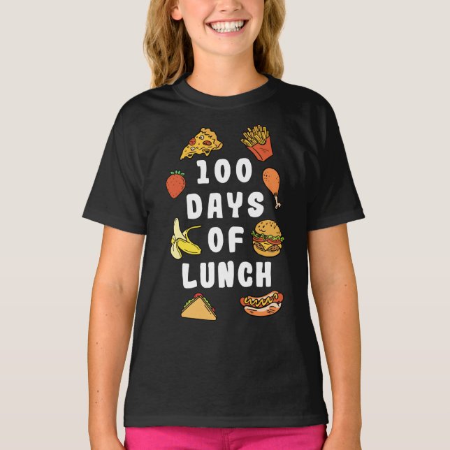 Lunch Dam 100 dagar av Lunch Lunch Dam T Shirt (Framsida)