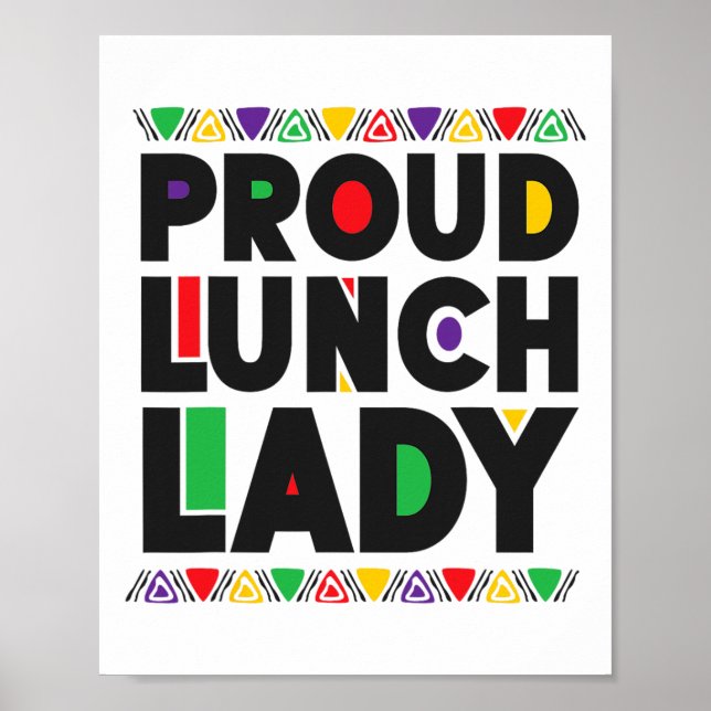 Lunch Dam African American Junetelfte Black Histo Poster (Framsidan)