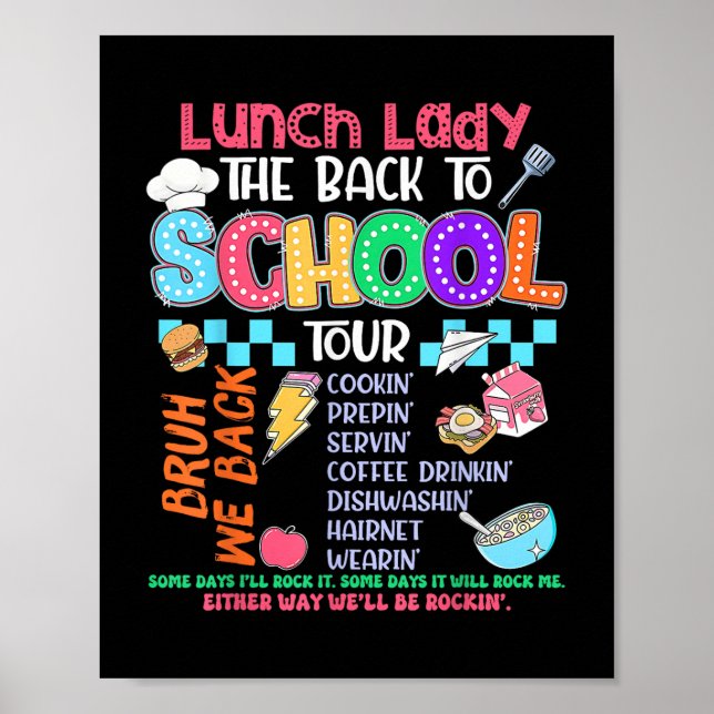 Lunch Dam Back to school Tour Cafeteria Crew Poster (Framsidan)