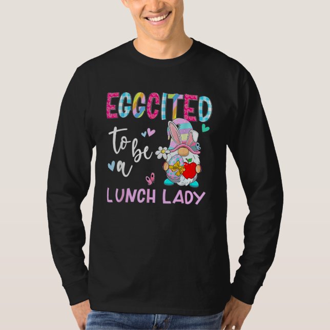 Lunch Dam Bunny Påsk T Shirt (Framsida)