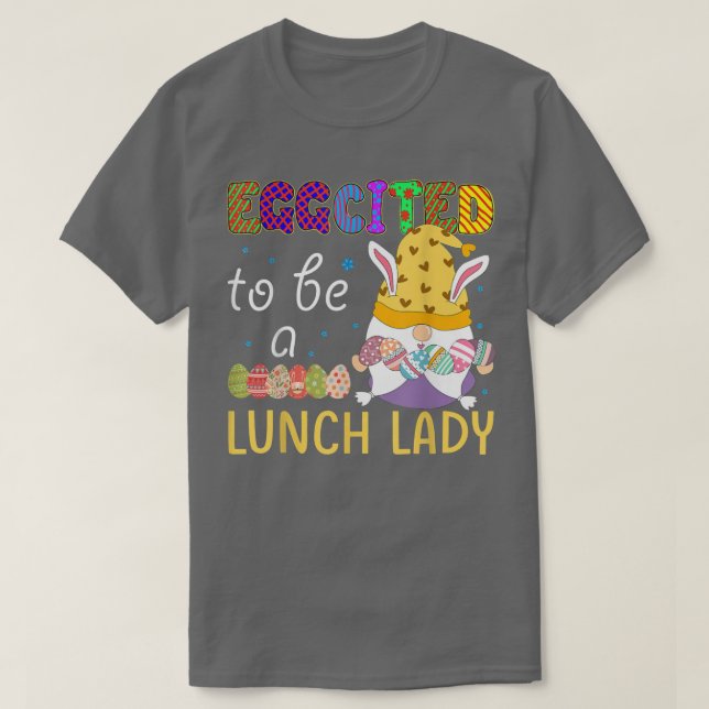 Lunch Dam Bunny Påsk T Shirt (Design framsida)