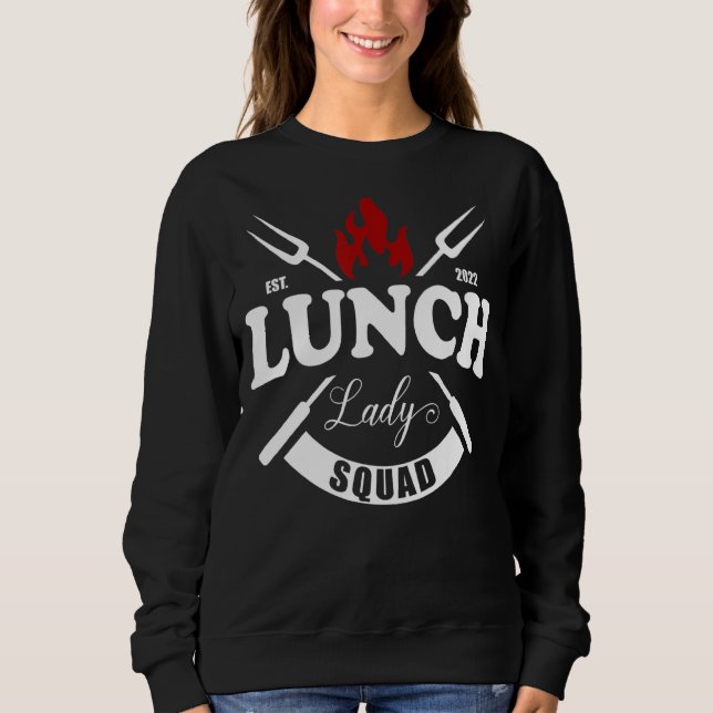 Lunch Dam Cafeteria Crew Squad School Lunch Ladie T Shirt (Framsida)