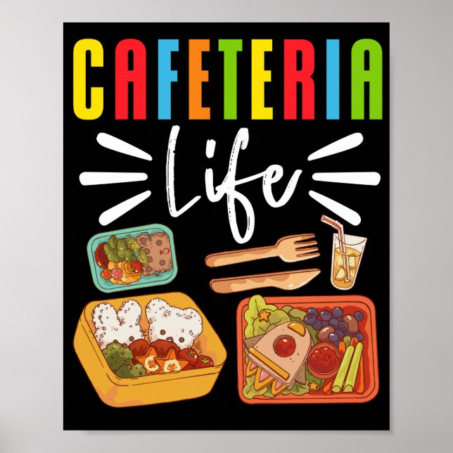 Lunch Dam Cafeteria Life Lunch Dam Poster (Framsidan)