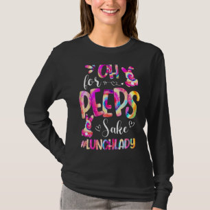 Lunch Dam Cafeteria Påskhare Rabbit Eggs Tie T Shirt