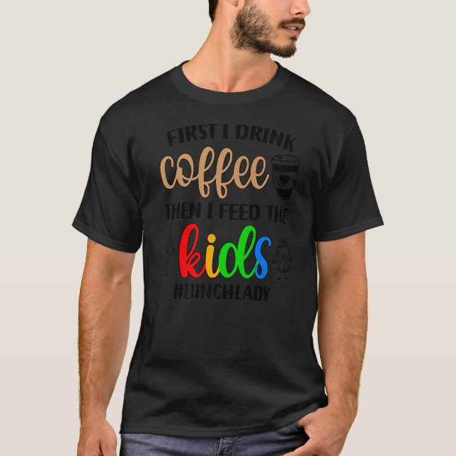 Lunch Dam Cafeteria Worker Cafeteria Dam T Shirt (Framsida)
