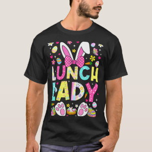 Lunch dam crew rolig kanin kafeteria familj påsk t shirt