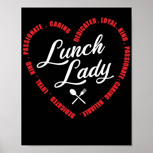 Lunch Dam Dedicated Loyal Kind Passionate Caring Poster (Framsidan)